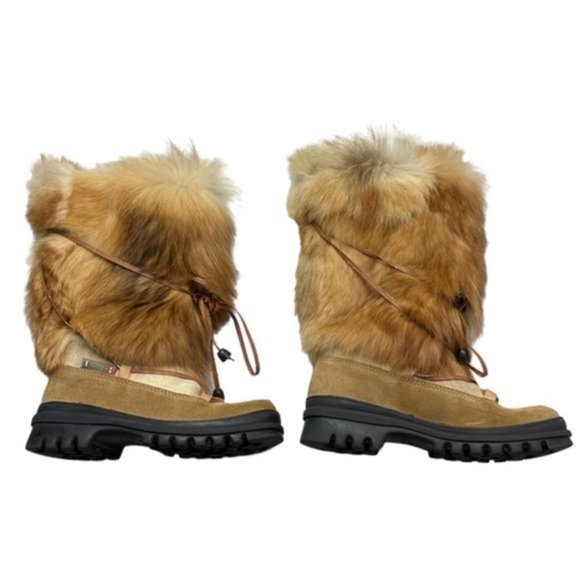 PAJAR Fur Seal Skin Boots Shearling Lining Sz 5 Made In Italy - Picture 2 of 16